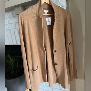 J.Crew sweater blazer in camel - Sz Large